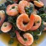 Camarões com Mamão Verde