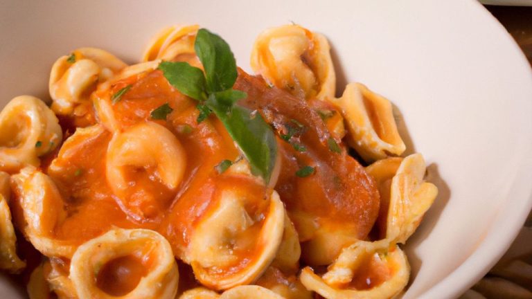 Receita de Capeletti com molho cremoso de camarão