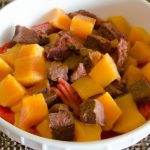 Carne Ensopada com Casca de Melancia