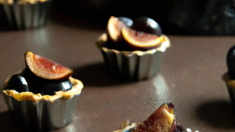 Receita de Cestinhas de Uva Preta com Figo