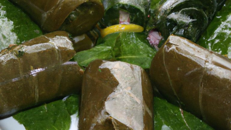 Receita de Charutos de folha de parreira