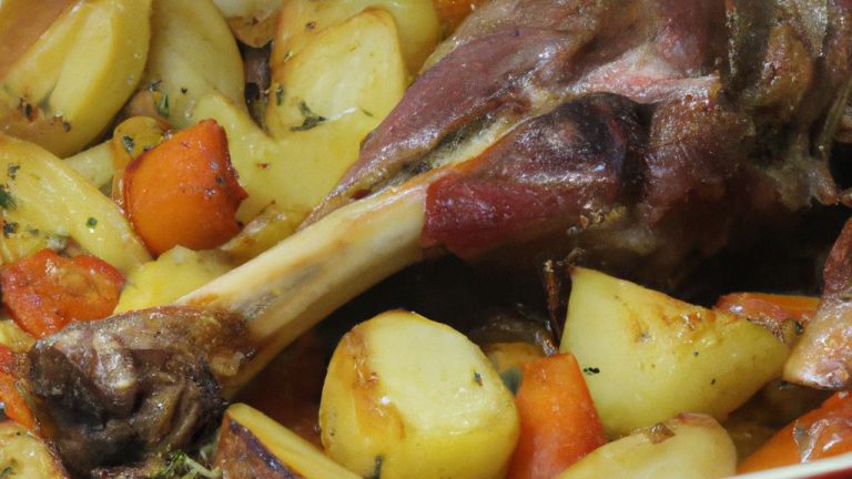 Receita de Coelho assado no forno com batatas