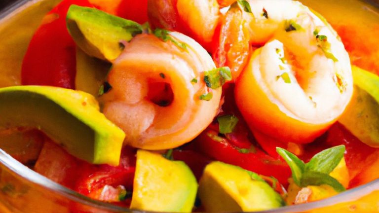 Receita de Coquetel de camarão e abacate