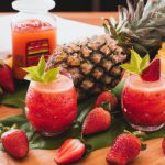 Coquetel de Morango e Pêssego