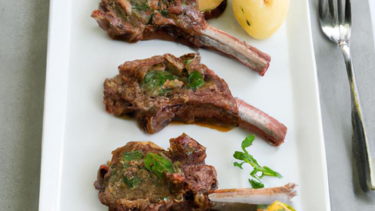 Receita de Costeleta de Cordeiro ao Molho de Hortelã