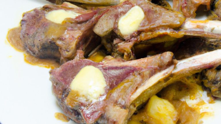 Receita de Costeletas de Cordeiro (Carneiro) com Gratin de Aipim