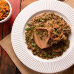 Costelinha de porco com lentilhas