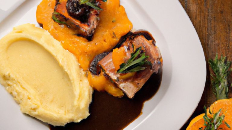 Receita de Costelinha de porco com polenta cremosa