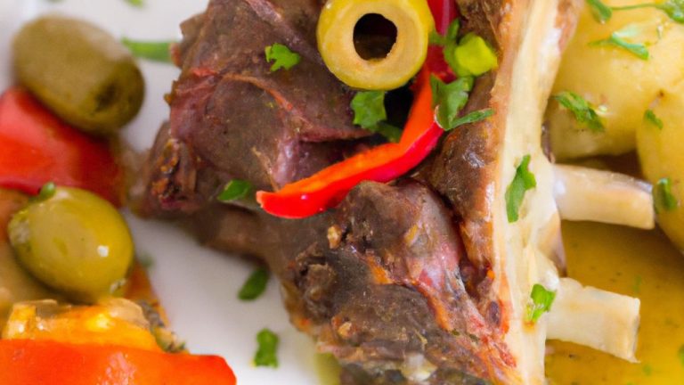 Receita de Coxa de Cordeiro com Azeitonas e Pimentão