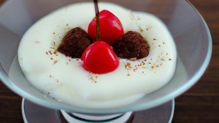 Receita de Creme Cereja com Calda de Damasco