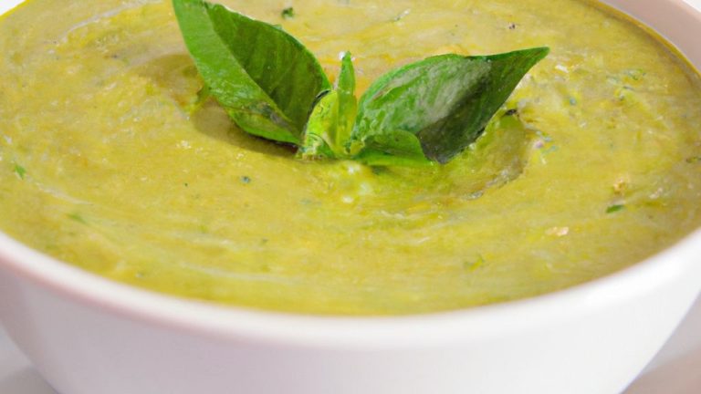 Receita de Creme de ervilha com hortelã