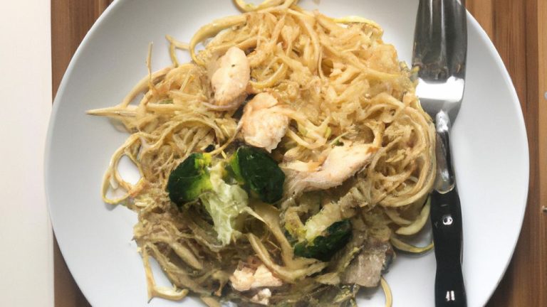 Receita de Espaguete com Brócolis e Frango