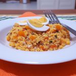 Farofa de cenoura com ovo