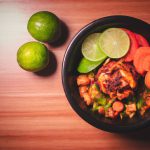 Fígado de frango com moyashi