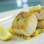 Filé de pescada com manga