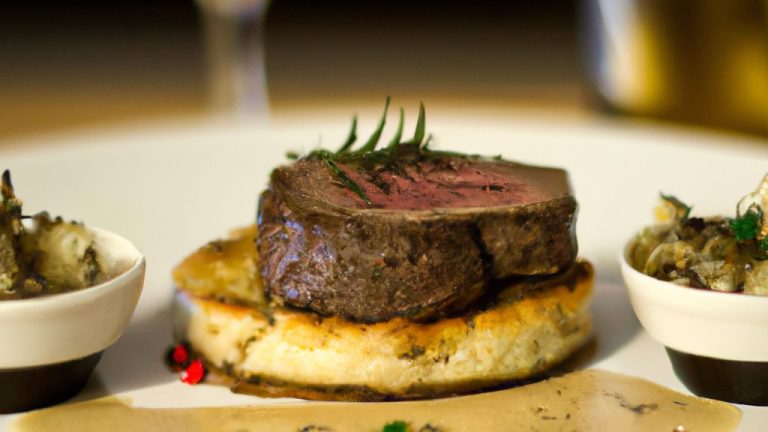 Receita de Filé Mignon em crosta de Ervas ao Molho de Especiarias e Galette de batata