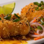 Filés de peixe com camarão