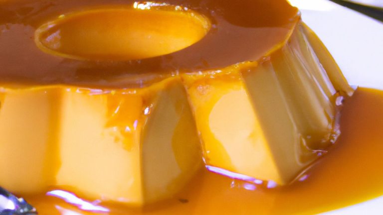 Receita de Flan de Leite Condensado com Calda de Pêssego