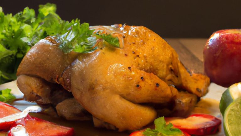 Receita de Frango Assado com Frutas