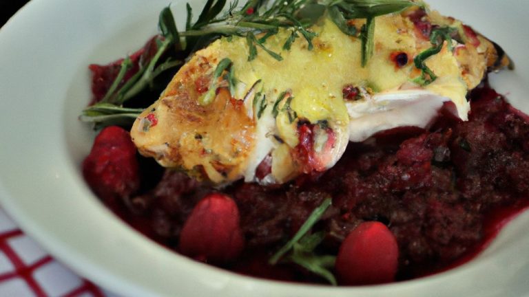 Receita de Frango com brie e framboesa