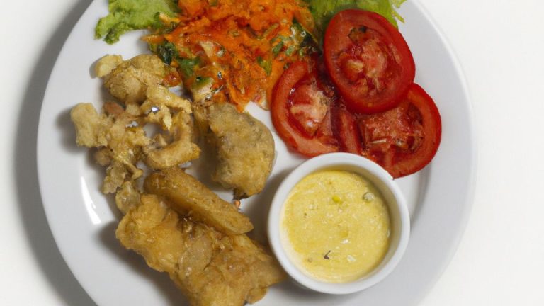 Receita de Fritura de Bacalhau com Salada de Feijão