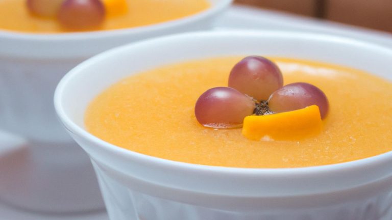 Receita de Gelatina de Uva com calda de Laranja