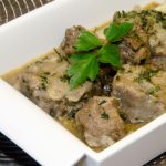 Lagarto de Vitela com Creme