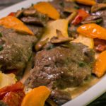 Lagarto de Vitela Recheado com Cogumelos