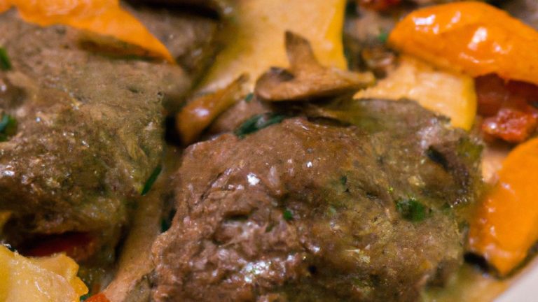 Receita de Lagarto de Vitela Recheado com Cogumelos