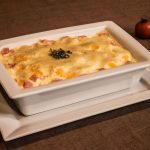 Lasanha de gorgonzola e presunto de parma