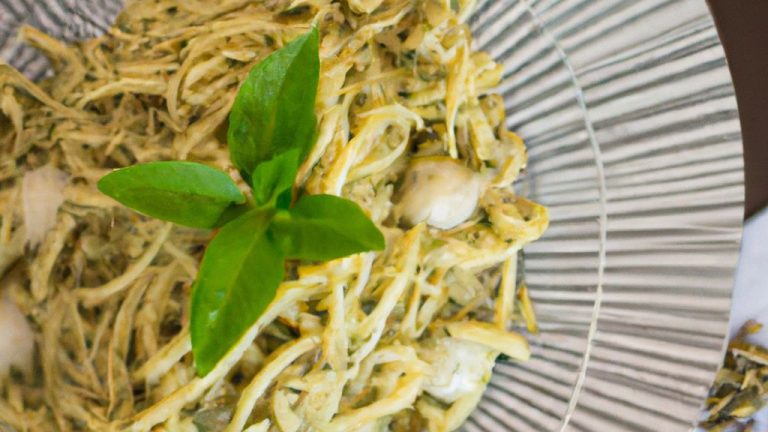 Receita de Lingüini ao pesto genovês
