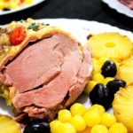 Lombo recheado com abacaxi