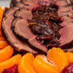 Lombo recheado com frutas secas