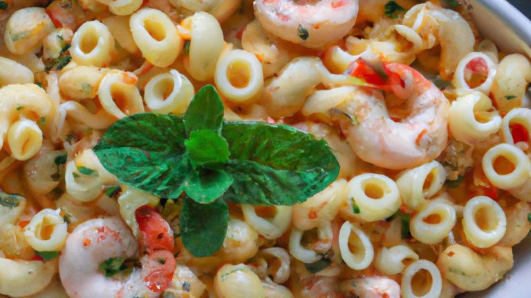 Receita de Macarrão com Camarão e Alcaparras