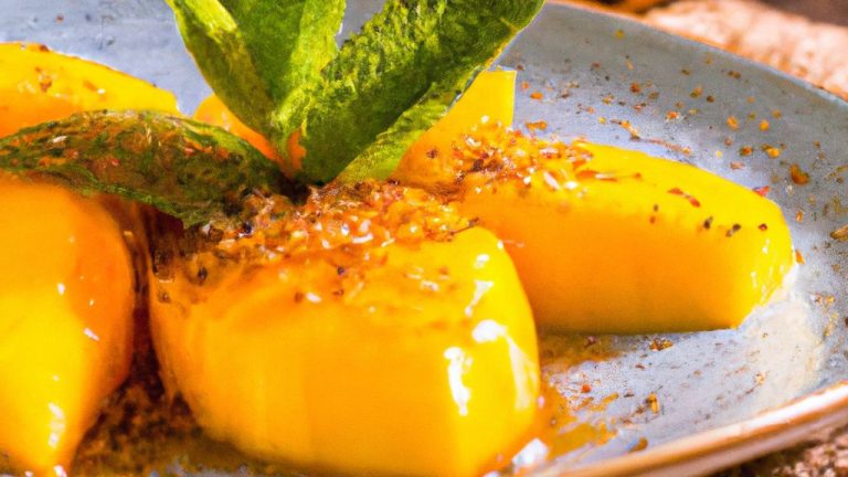 Receita de Mangas flambadas