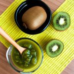 Massa de kiwi com molho de kiwi