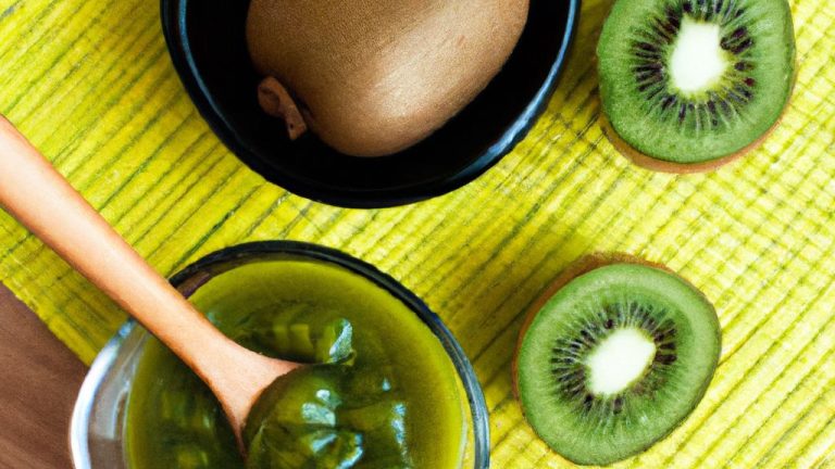 Receita de Massa de Kiwi com Molho de Kiwi