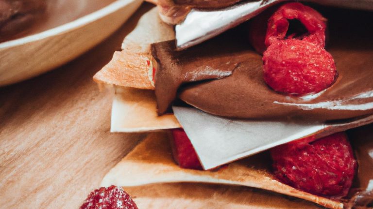 Receita de Mil-folhas de chocolate com framboesas