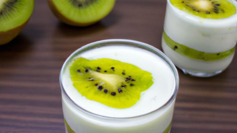 Receita de mousse de iogurte com kiwi