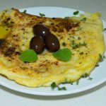 Omelete de Bacalhau e Azeitonas