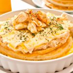 Panqueca de frango com requeijão