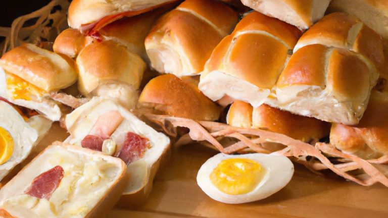Receita de Pão de Presunto e Queijo