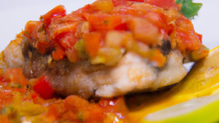 Receita de Peixe ao forno com molho de tomate