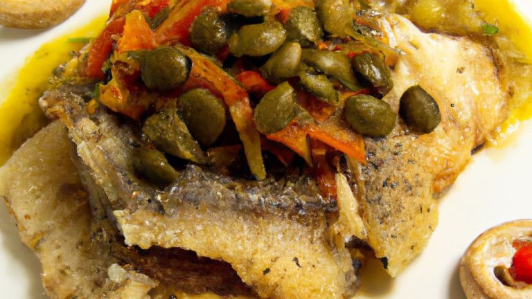 Receita de Peixe com cogumelos