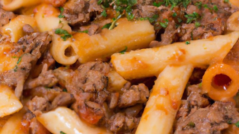 Receita de Penne ao Molho Bolonhesa Reforçado
