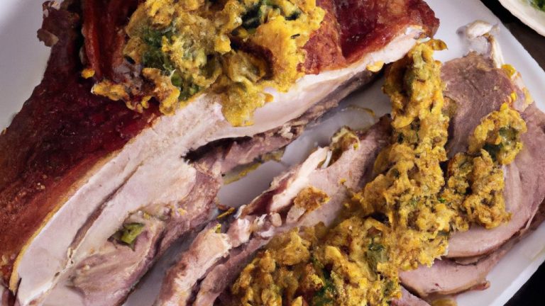 Receita de Pernil de Cordeiro (Carneiro) com Molho de Hortelã