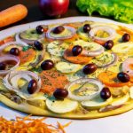 Pizza com Legumes e Castanha-de-Caju