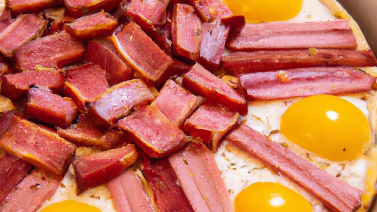 Receita de Pizza de Bacon com Ovos