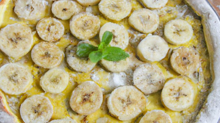 Receita de pizza de frigideira de banana e doce de leite