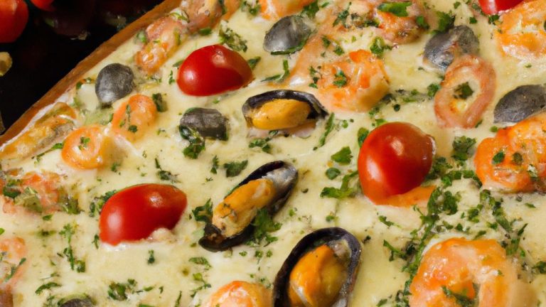 Receita de Pizza de Frutos do Mar